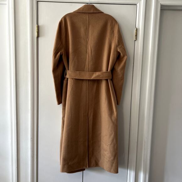 Reiss Lucia Double-Breasted Wool-Blend Coat in Camel Beige Size 12 NWT - Picture 12 of 14